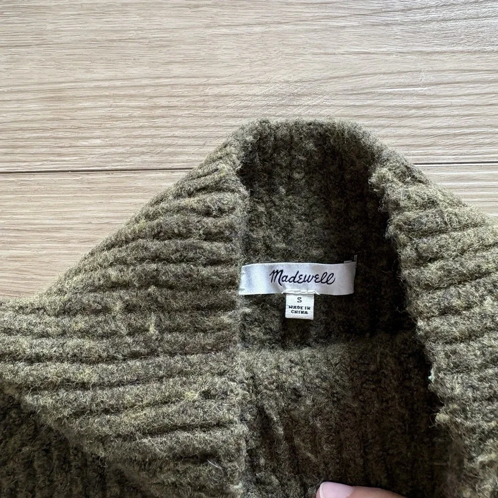 Madewell Women's Northfield Wool Blend Mock Neck Sweater Hunter Green Small - Picture 4 of 5